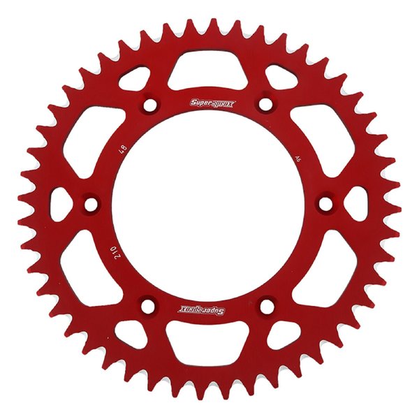 Supersprox Red Aluminum Sprocket For Honda CR125R 1983-2007, CRF230M 2009 RAL-210-48-RED